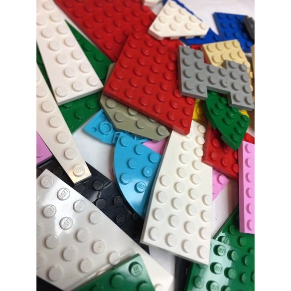 Lego Flat Bricks Assorted  Building Construction Pieces Sizes Colors Lot 41 - Picture 3 of 4